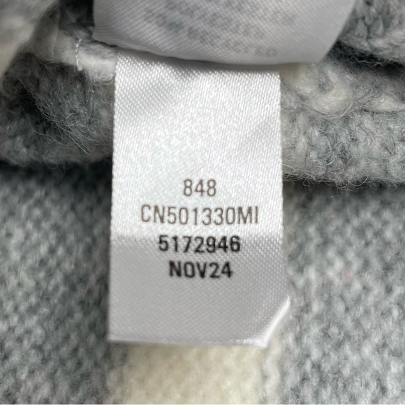 New Caslon Nordstrom Grey Heather Ivory Stripe Sweater (XS) - Picture 5 of 11